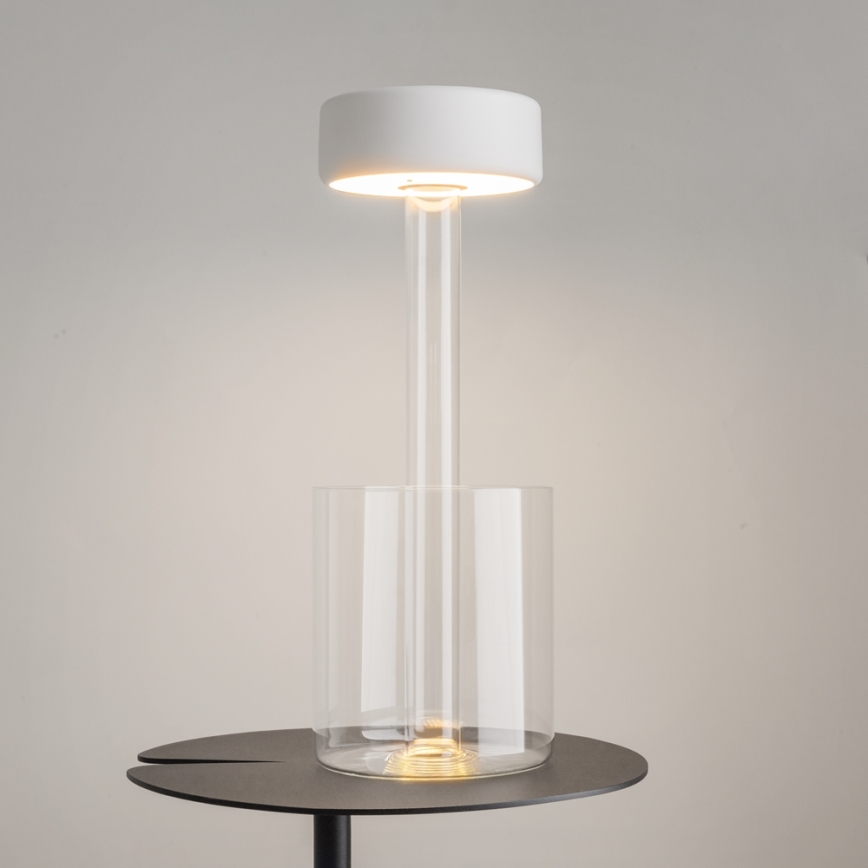 Maytoni MOD229TL-L3W3K1 - LED šviesos reguliavimas įkraunamas nešiojamas Stalinis šviestuvas LED/3W/5V 2200-4000K balta/permatoma