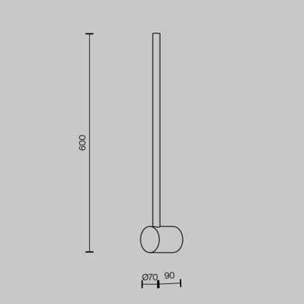 Maytoni MOD237WL-L6BS3K - LED sieninis šviestuvas LIGHT STICK LED/7W/230V 3000K auksas