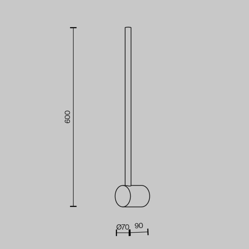 Maytoni MOD237WL-L6BS3K - LED sieninis šviestuvas LIGHT STICK LED/7W/230V 3000K auksas
