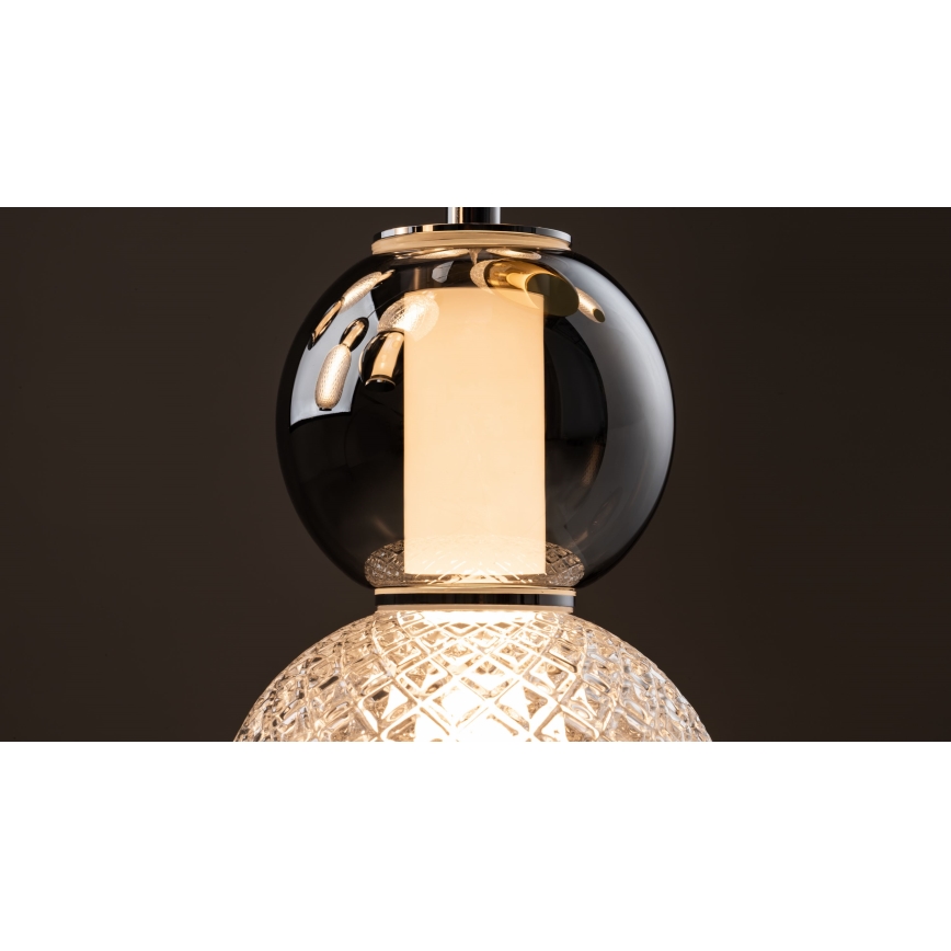 Maytoni MOD273CL-L60CH3K - LED lubinis šviestuvas DROP 4xLED/15W/230V diametras 43 cm blizgus chromas
