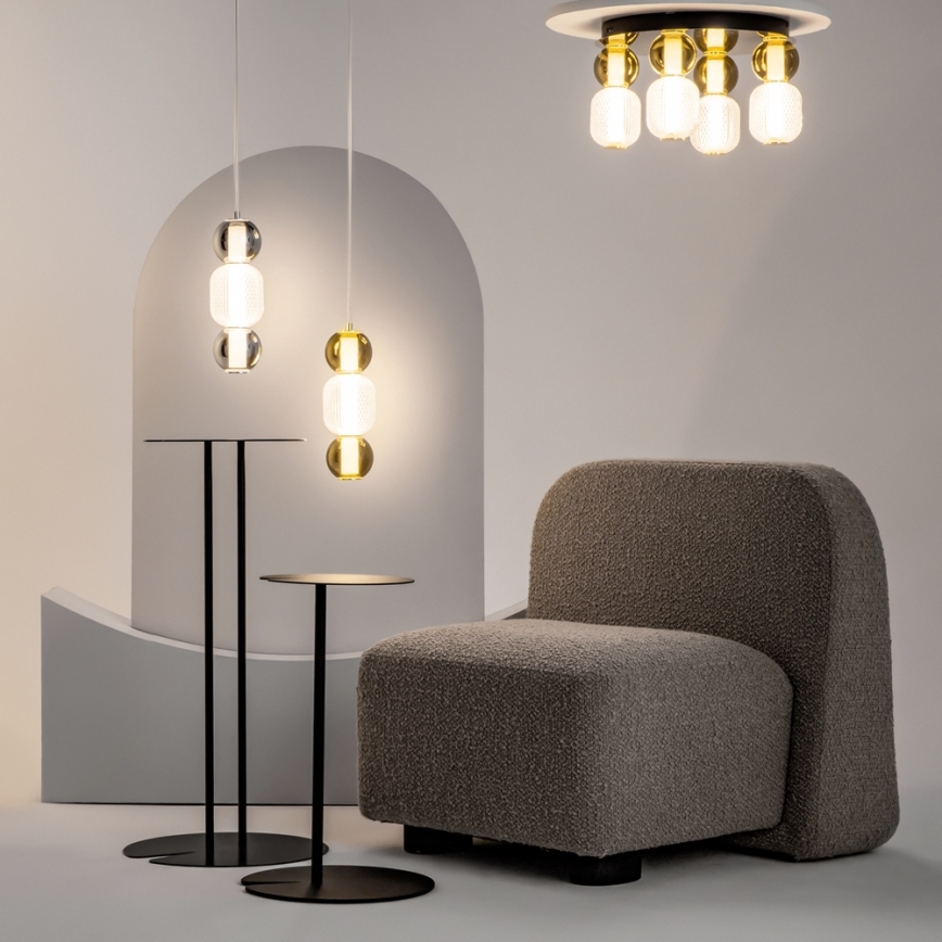 Maytoni MOD273CL-L60G3K - LED lubinis šviestuvas DROP 4xLED/15W/230V diametras 43 cm auksas