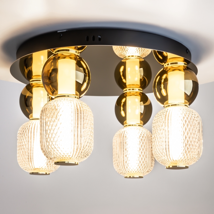 Maytoni MOD273CL-L60G3K - LED lubinis šviestuvas DROP 4xLED/15W/230V diametras 43 cm auksas