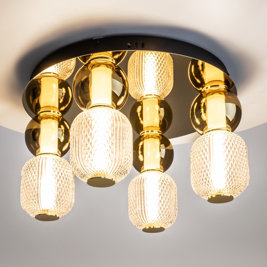 Maytoni MOD273CL-L60G3K - LED lubinis šviestuvas DROP 4xLED/15W/230V diametras 43 cm auksas