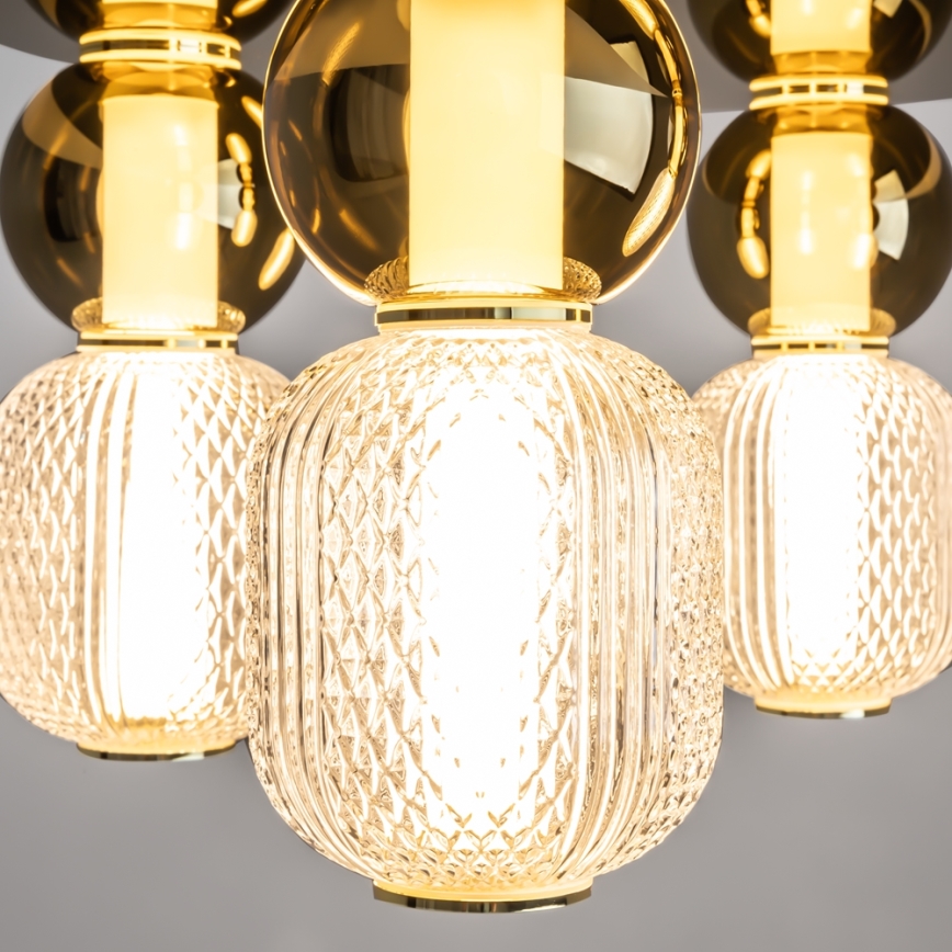 Maytoni MOD273CL-L60G3K - LED lubinis šviestuvas DROP 4xLED/15W/230V diametras 43 cm auksas