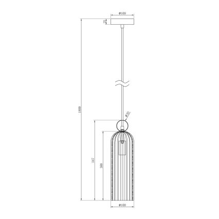 Maytoni MOD302PL-01GR - Pakabinamas sietynas ANTIC 1xE14/40W/230V auksas/pilka