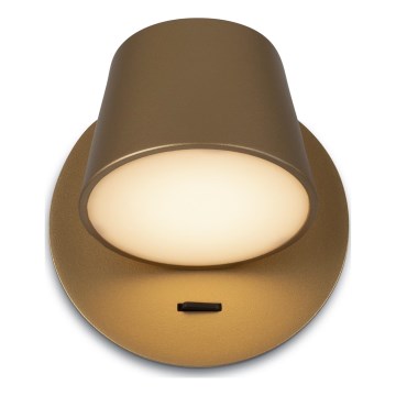 Maytoni MOD421WL-L6BS3K - LED sieninis šviestuvas PIXEL LED/7W/230V 3000K auksas