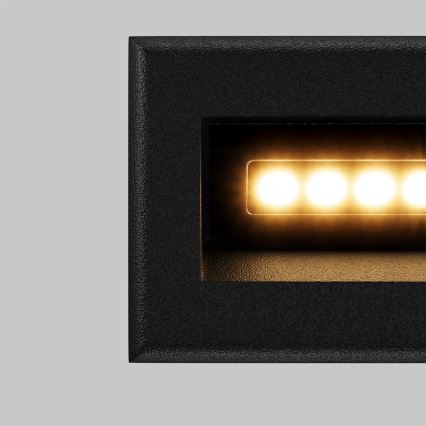 Maytoni O045SL-L3B3K - LED Įmontuojamas lauko šviestuvas BOSCA LED/3W/230V 3000K IP65 juoda