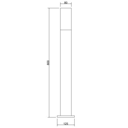 Maytoni O418FL-01GR1 - Lauko šviestuvas WILLIS 1xE27/60W/230V 80 cm IP54 antracitas