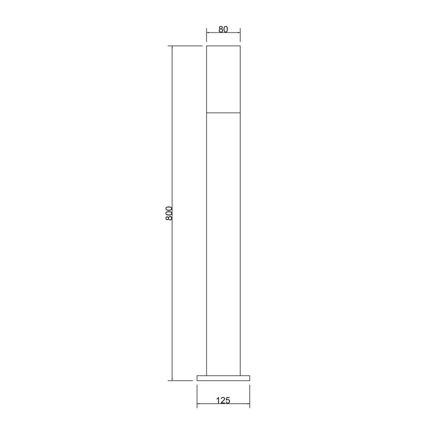 Maytoni O418FL-01GR1 - Lauko šviestuvas WILLIS 1xE27/60W/230V 80 cm IP54 antracitas