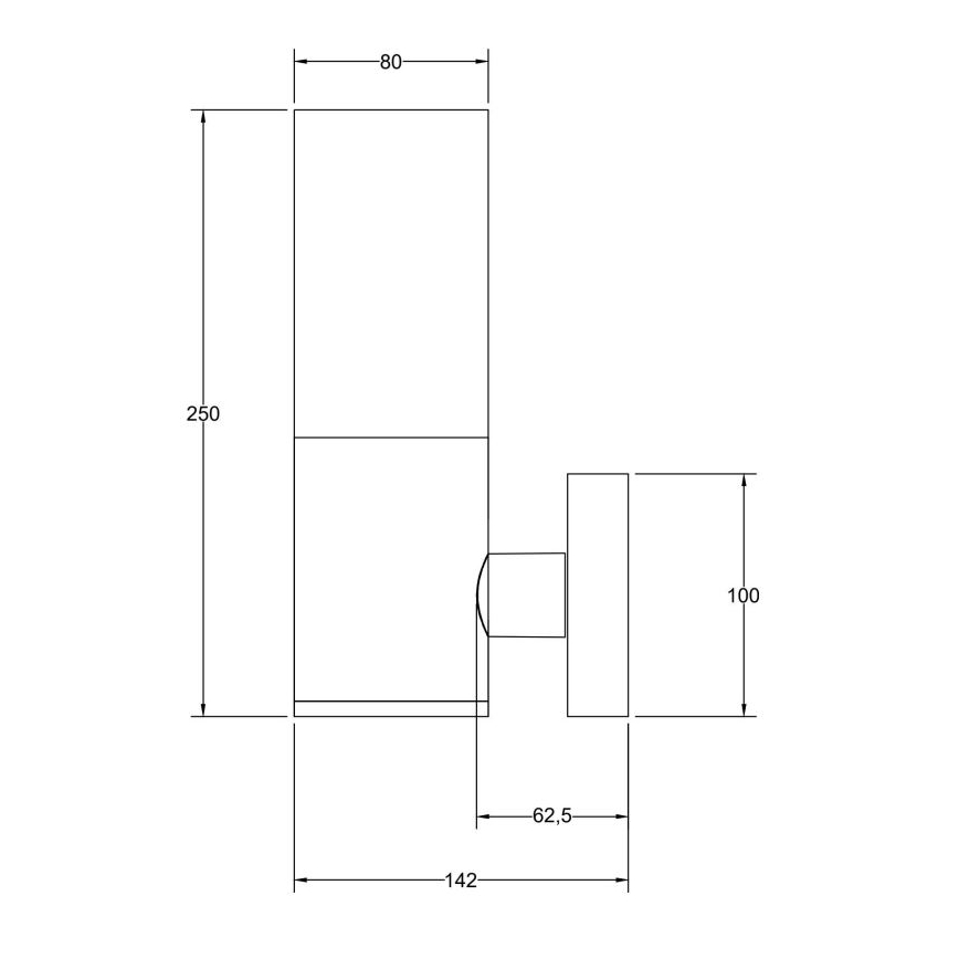 Maytoni O418WL-01B - Lauko sieninis šviestuvas WILLIS 1xE27/60W/230V IP54 juoda