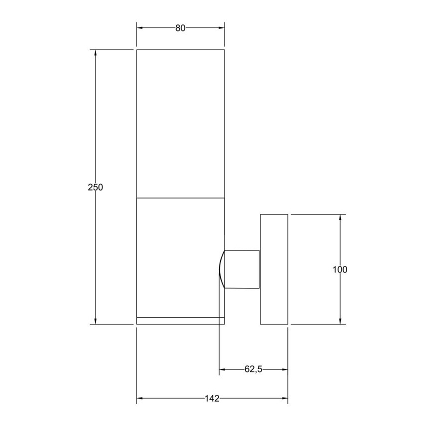 Maytoni O418WL-01GR - Lauko sieninis šviestuvas WILLIS 1xE27/60W/230V IP54 antracitas