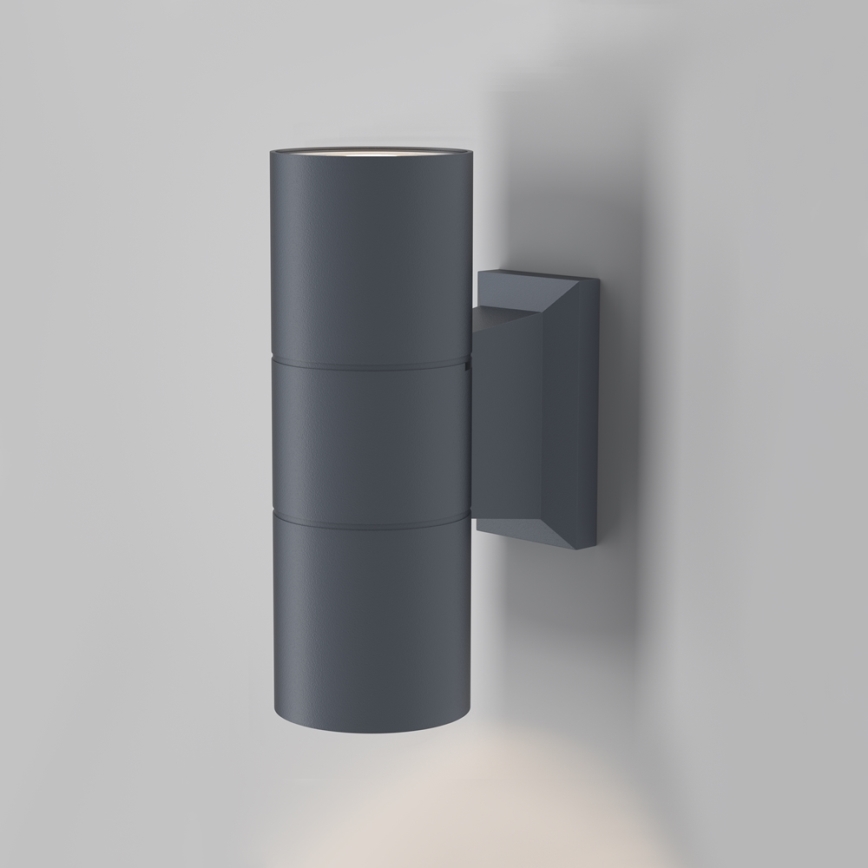 Maytoni O574WL-02GR - Lauko sieninis šviestuvas BOWERY 2xGU10/50W/230V IP54 antracitas