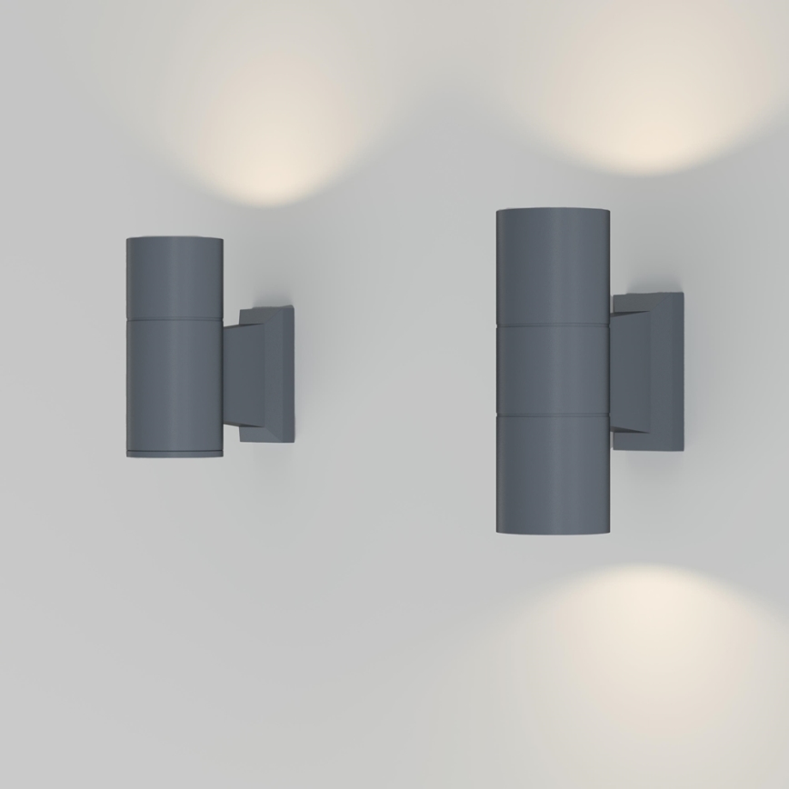 Maytoni O574WL-02GR - Lauko sieninis šviestuvas BOWERY 2xGU10/50W/230V IP54 antracitas