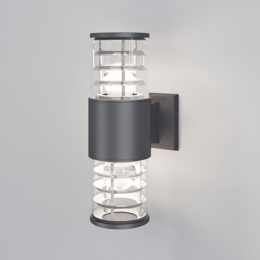 Maytoni O576WL-02GR - Lauko sieninis šviestuvas BRONX 2xE27/60W/230V IP54 antracitas