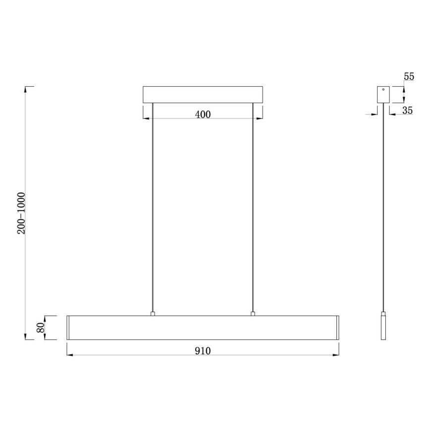 Maytoni P010PL-L23G3K - LED Pakabinamas sietynas STEP LED/23W/230V 3000K 91 cm auksas