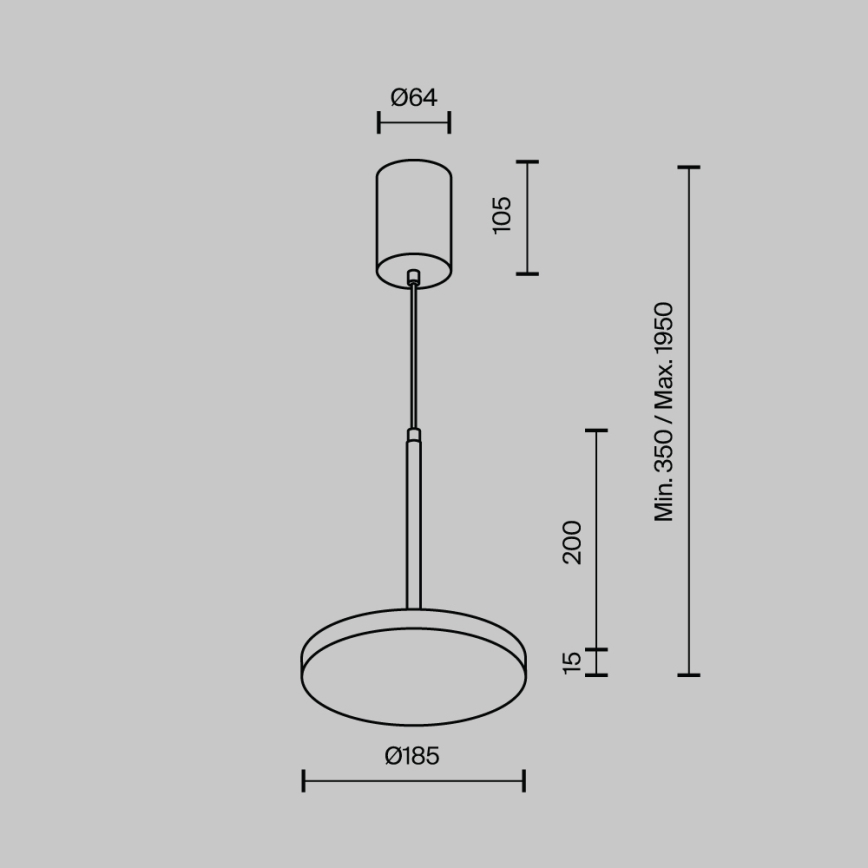 Maytoni P076PL-L12W3K-B - LED Pakabinamas sietynas PLATO LED/12W/230V 3000K juoda