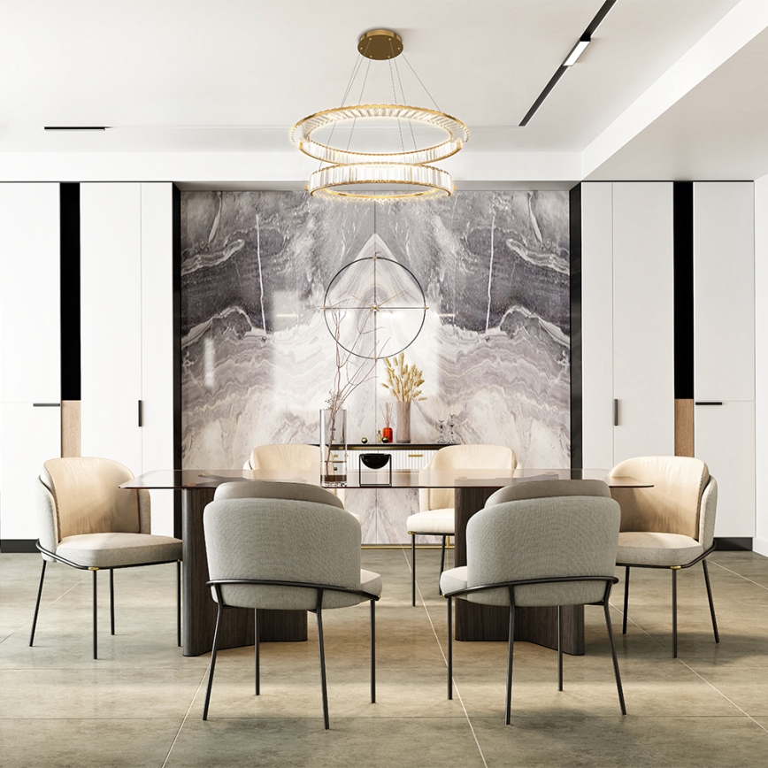 Maytoni P097PL-L90G4K - LED pakabinamas šviestuvas ant laido KRONE LED/90W/230V CRI 90 skersmuo 102 cm auksinis