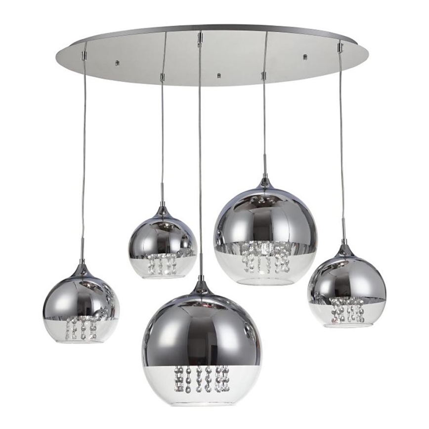 Maytoni P140-PL-170-5-N - Pakabinamas sietynas FERMI 5xE27/60W/230V blizgus chromas