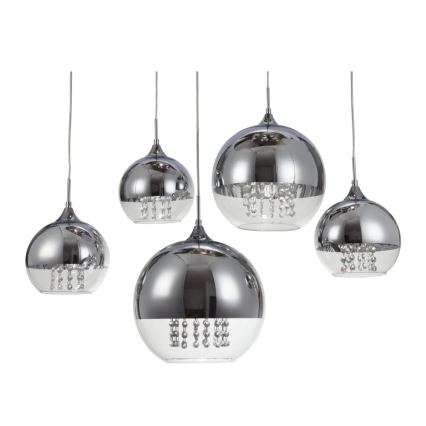 Maytoni P140-PL-170-5-N - Pakabinamas sietynas FERMI 5xE27/60W/230V blizgus chromas
