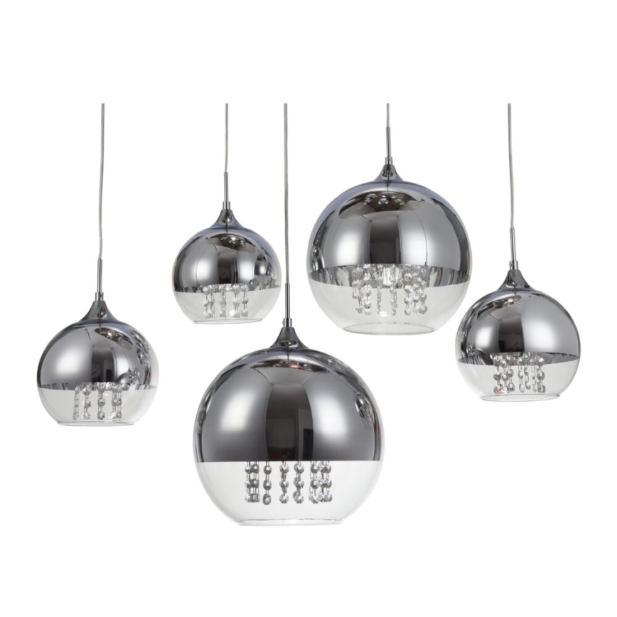 Maytoni P140-PL-170-5-N - Pakabinamas sietynas FERMI 5xE27/60W/230V blizgus chromas