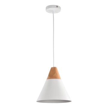 Maytoni P359-PL-01-W - Pakabinamas sietynas BICONES 1xE27/60W/230V diametras 22 cm balta/smėlio spalva