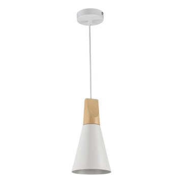 Maytoni P359-PL-140-W - Pakabinamas sietynas BICONES 1xE27/60W/230V diametras 14 cm balta/smėlio spalva