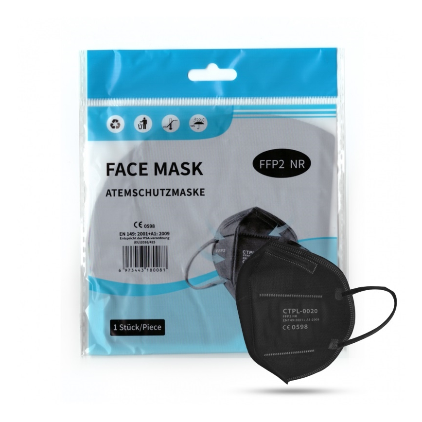 Media Sanex Respiratorius FFP2 NR / KN95 Juodas 20 vnt