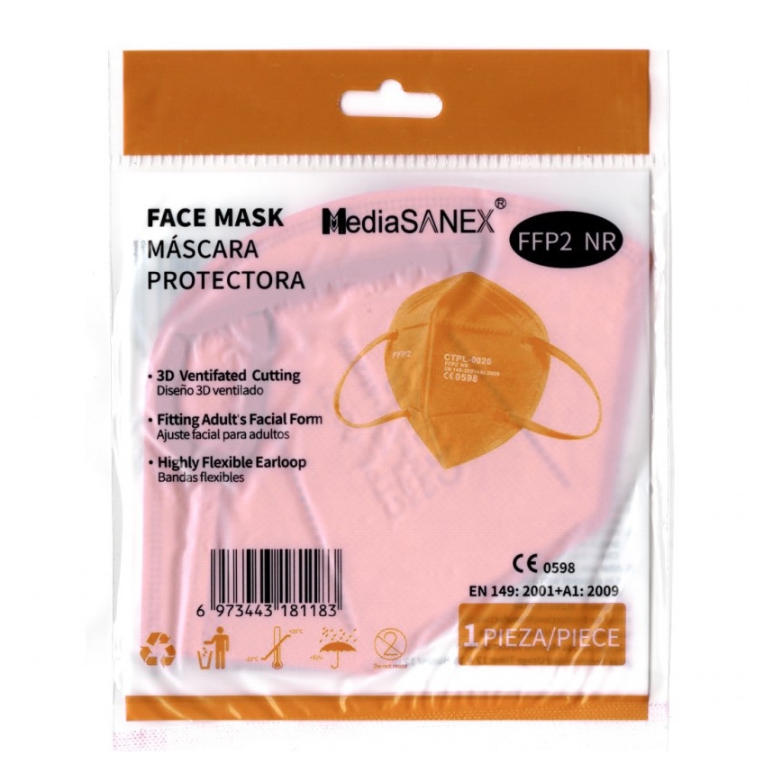 Media Sanex Respiratorius FFP2 NR Oranžinė 1vnt