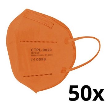 Media Sanex Respiratorius FFP2 NR Oranžinė 50vnt