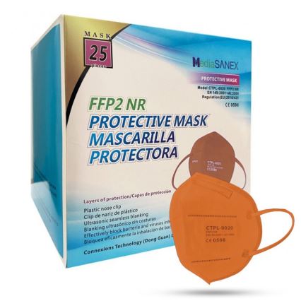 Media Sanex Respiratorius FFP2 NR Oranžinė 50vnt