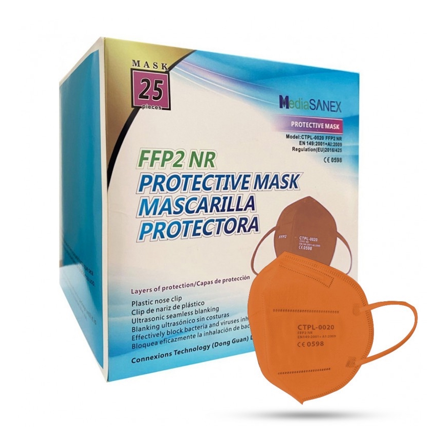 Media Sanex Respiratorius FFP2 NR Oranžinė 50vnt