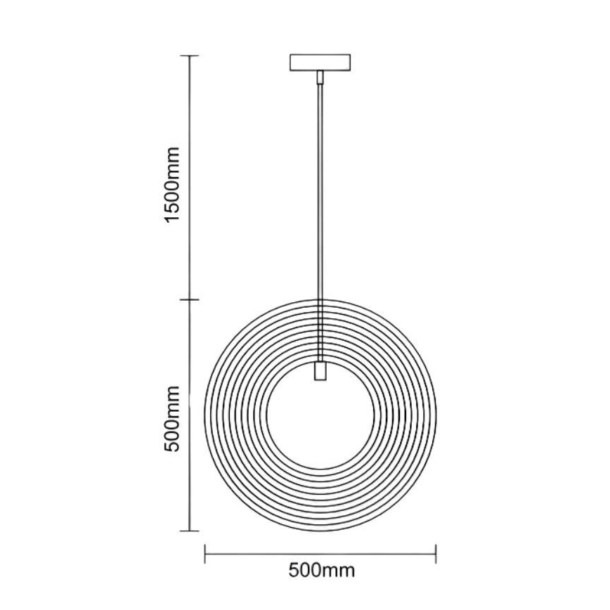 Medinis pakabinamas šviestuvas ant laido 1xE27/60W/230V skersm. 50 cm masyvas/lukštas/kaučiukmedis