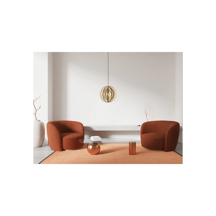 Medinis pakabinamas šviestuvas su laidu 1xE27/60W/230V skersm. 43,5 cm masyvas/faneruotė/kaučiukmedis