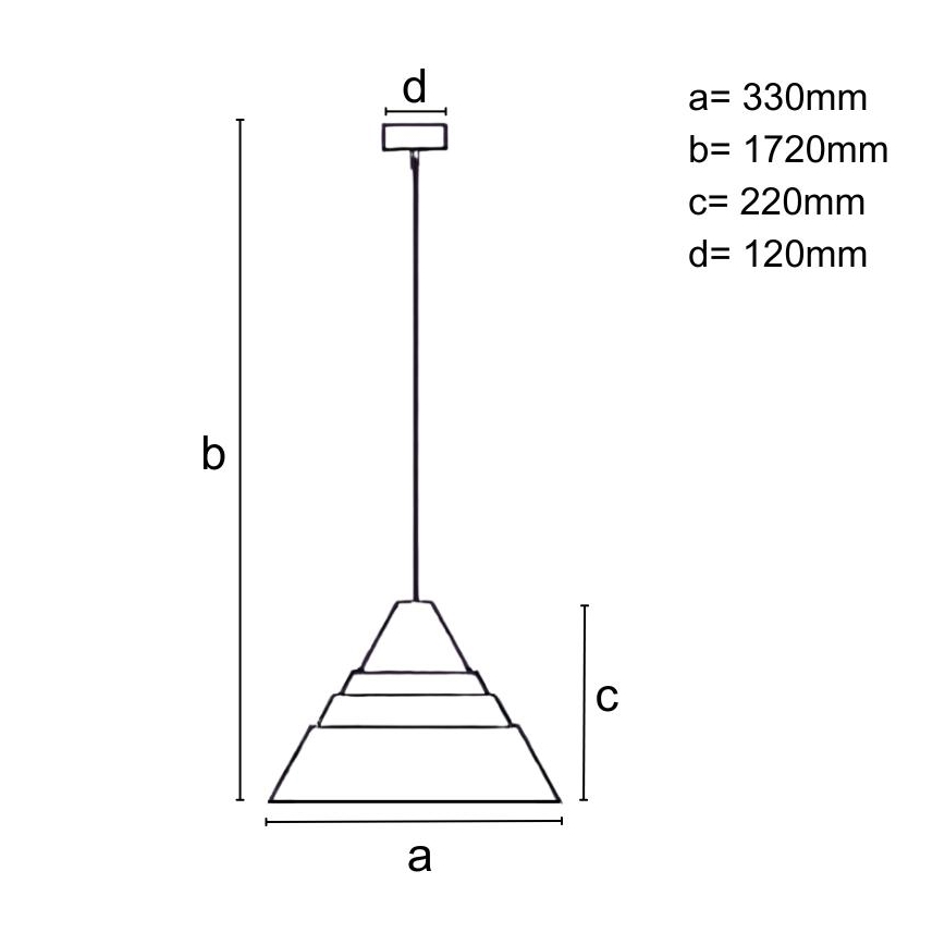 Medinis pakabinamas šviestuvas su laidu 1xE27/60W/230V skersmuo 33 cm masyvas/ąžuolas/riešutas/kaučiukmedis