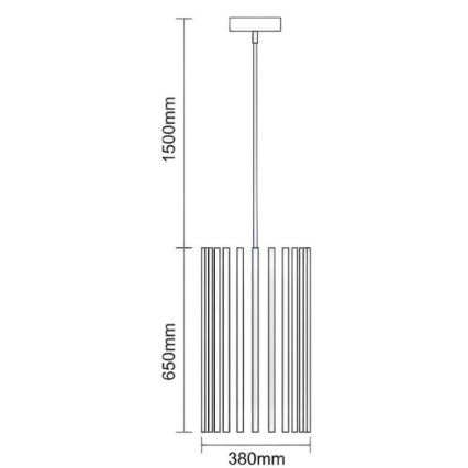 Medinis pakabinamas šviestuvas su laidu 1xE27/60W/230V Ø 38 cm masyvi mediena/uosis/kaučiukmedis