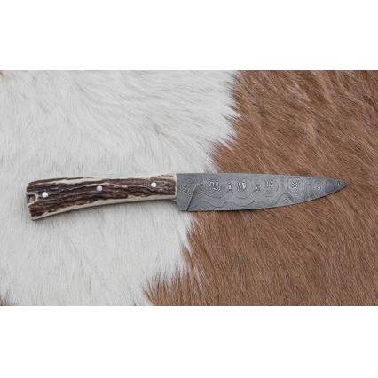 Medžioklinis užbaigimo peilis 12 cm elnio ragas