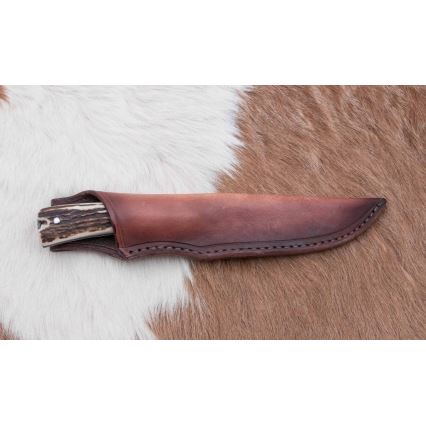 Medžioklinis užbaigimo peilis 12 cm elnio ragas