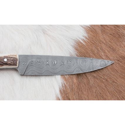 Medžioklinis užbaigimo peilis 12 cm elnio ragas
