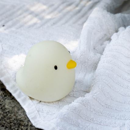 MegaLight - LED RGB Įkraunamas vaikiškas jutiklinė vonios lempa SWIMMY DUCK LED/5V IP67