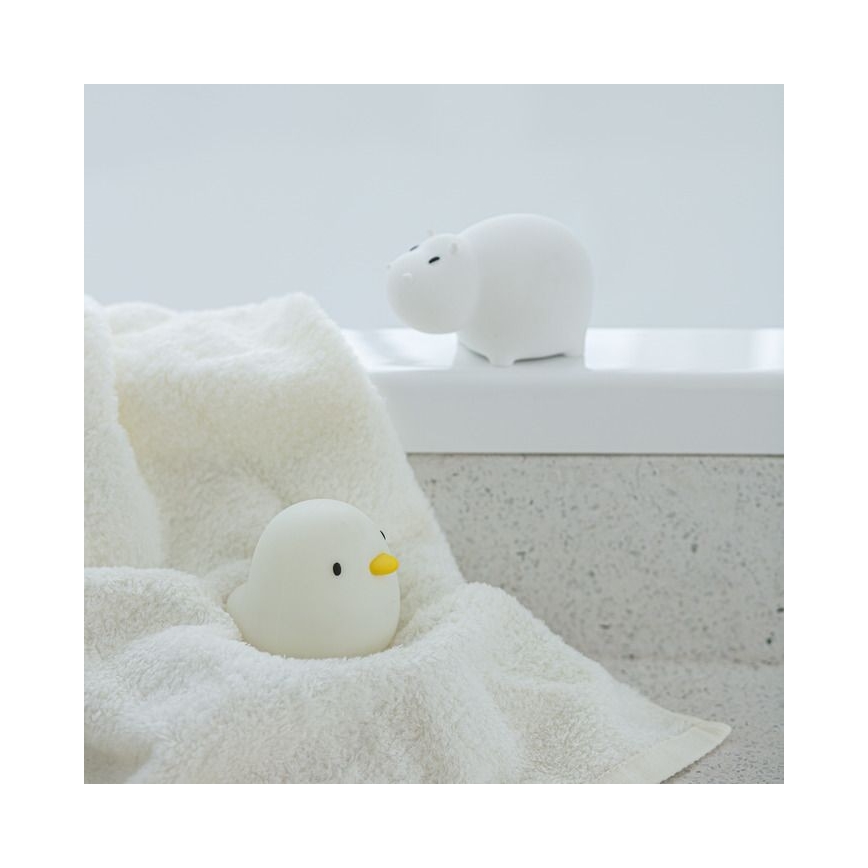 MegaLight - LED RGB Įkraunamas vaikiškas jutiklinė vonios lempa SWIMMY DUCK LED/5V IP67