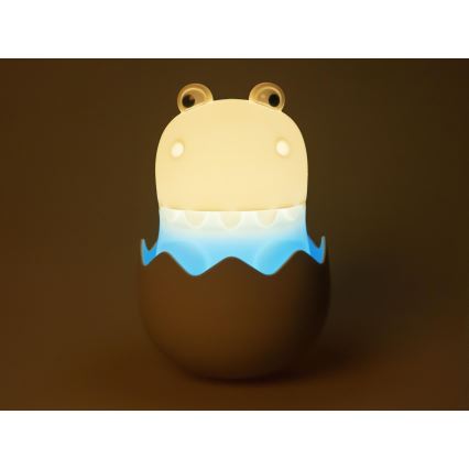 MegaLight - LED RGB Pritemdoma įkraunama vaikiška jutiklinė lempa DIGGY DINO LED/5V