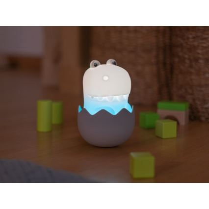 MegaLight - LED RGB Pritemdoma įkraunama vaikiška jutiklinė lempa DIGGY DINO LED/5V