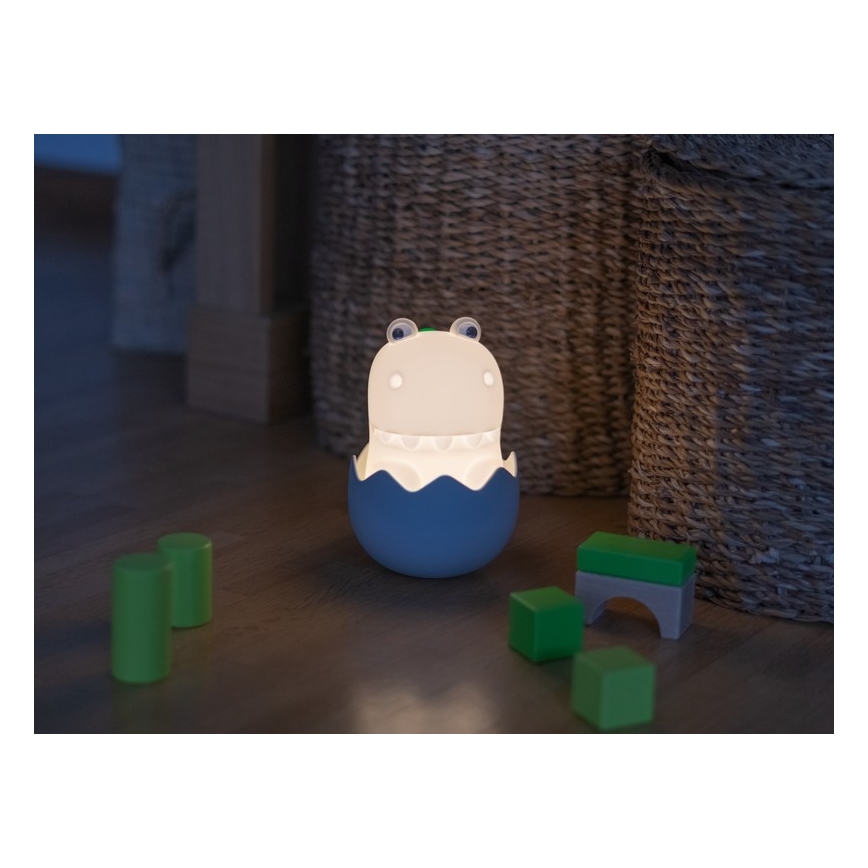MegaLight - LED RGB Pritemdoma įkraunama vaikiška jutiklinė lempa DIGGY DINO LED/5V