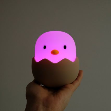 MegaLight - LED RGB Pritemdoma įkraunama vaikiška jutiklinė lempa EGGY EGG LED/5V