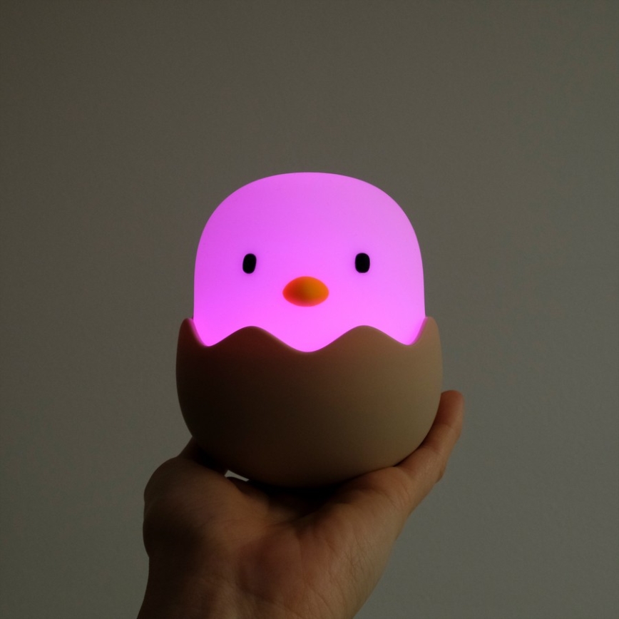 MegaLight - LED RGB Pritemdoma įkraunama vaikiška jutiklinė lempa EGGY EGG LED/5V