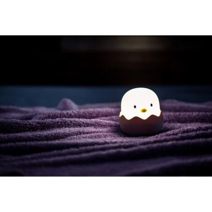 MegaLight - LED RGB Pritemdoma įkraunama vaikiška jutiklinė lempa EGGY EGG LED/5V