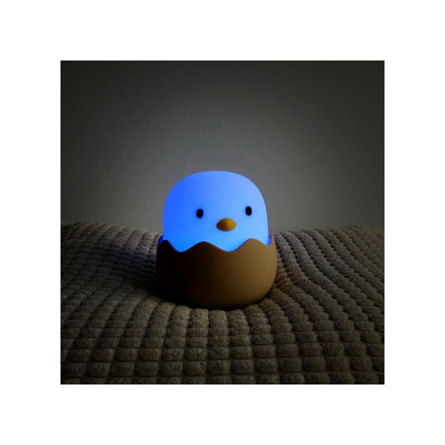 MegaLight - LED RGB Pritemdoma įkraunama vaikiška jutiklinė lempa EGGY EGG LED/5V