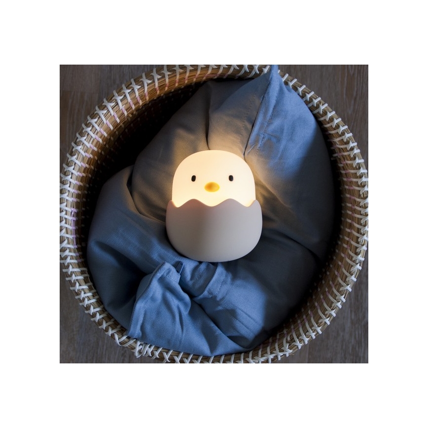 MegaLight - LED RGB Pritemdoma įkraunama vaikiška jutiklinė lempa EGGY EGG LED/5V