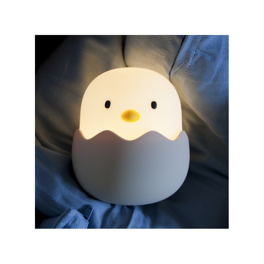 MegaLight - LED RGB Pritemdoma įkraunama vaikiška jutiklinė lempa EGGY EGG LED/5V