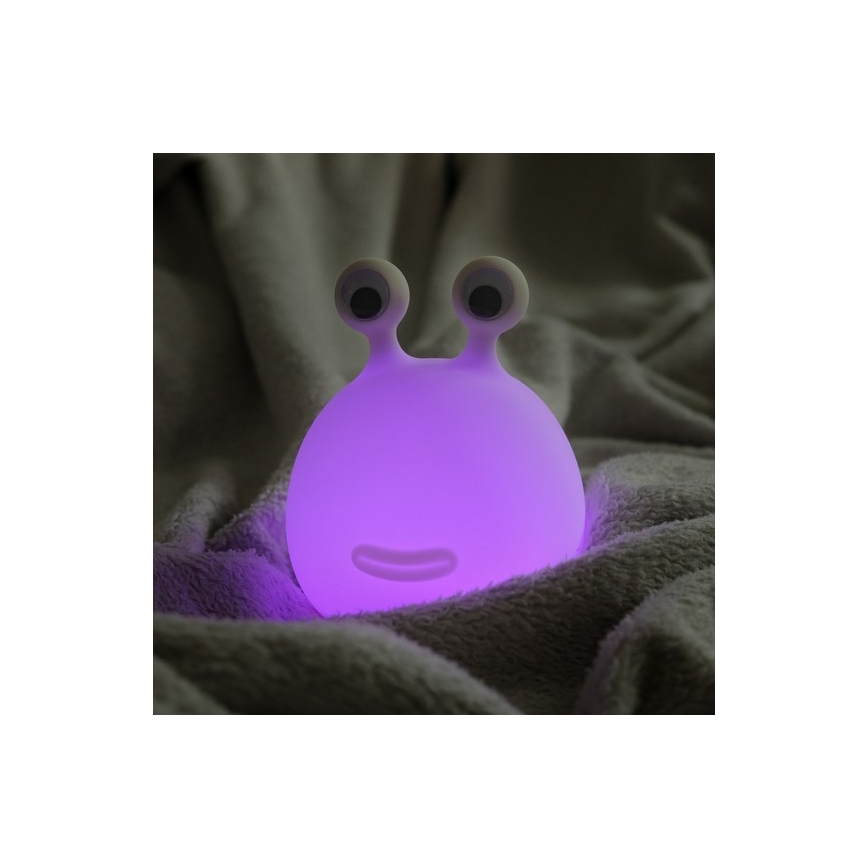 MegaLight - LED RGB Pritemdoma įkraunama vaikiška jutiklinė lempa MOMO MOON LED/5V